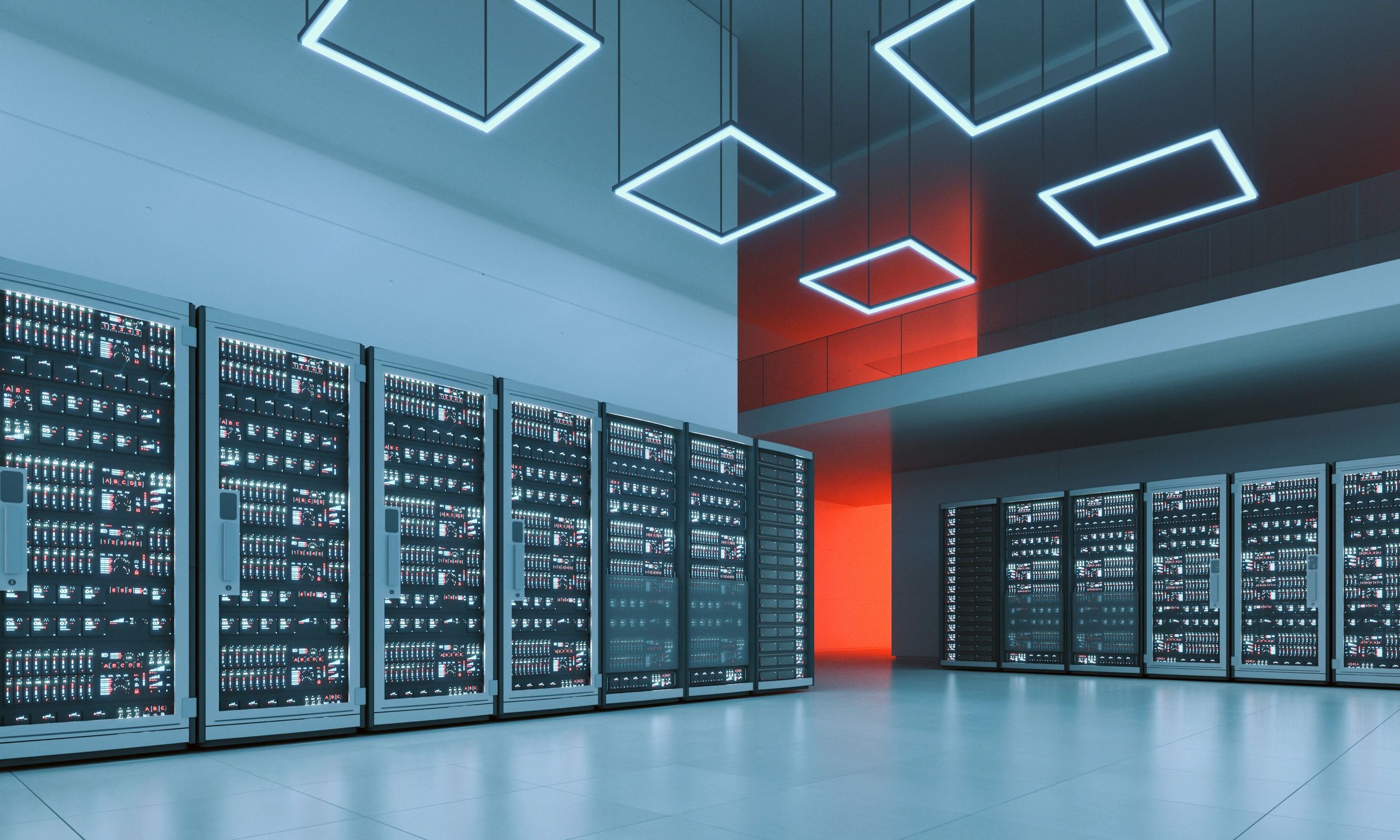 Modern data center infrastructure representing secure, resilient enterprise operations
