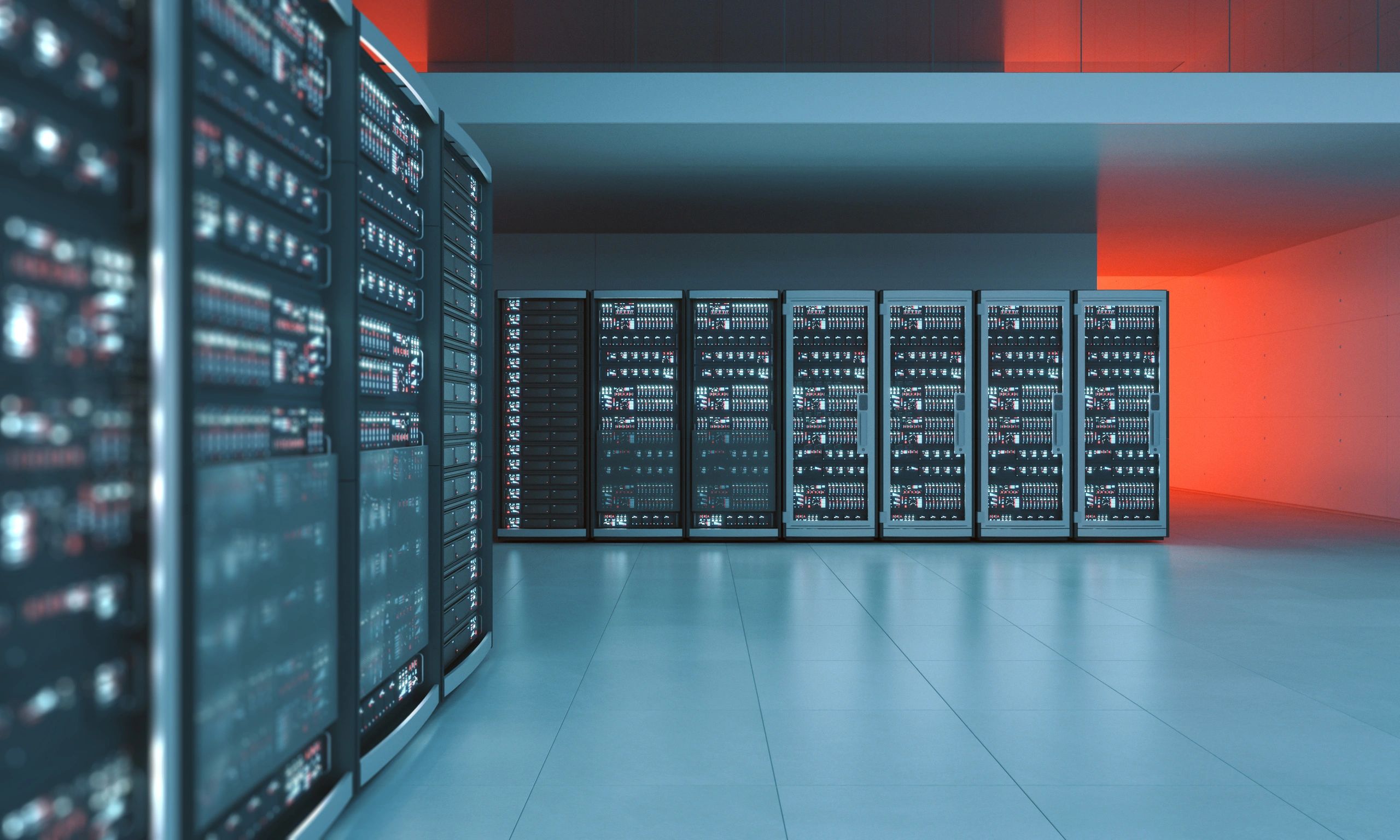 Data center environment representing infrastructure work