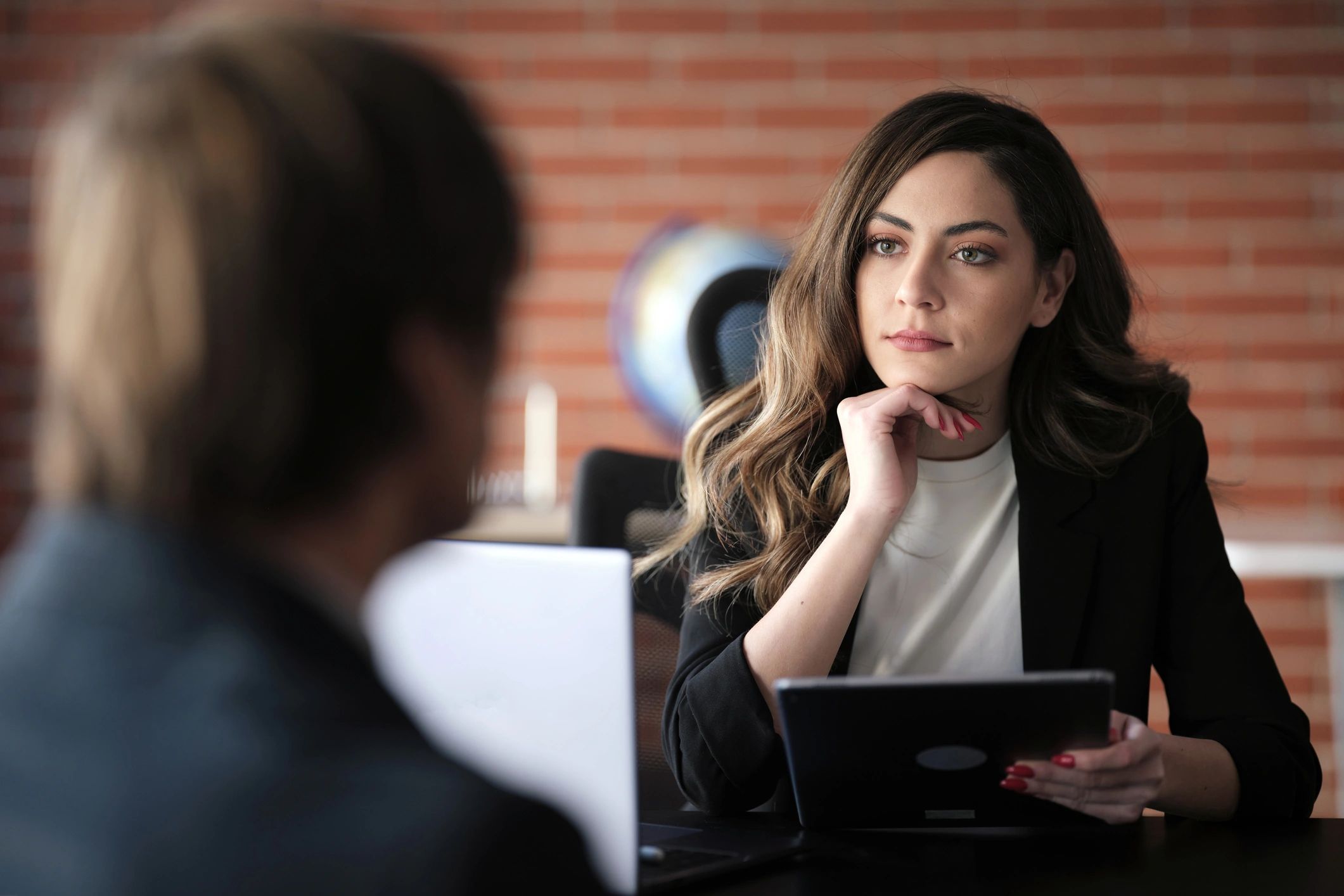 Interview in a meeting room